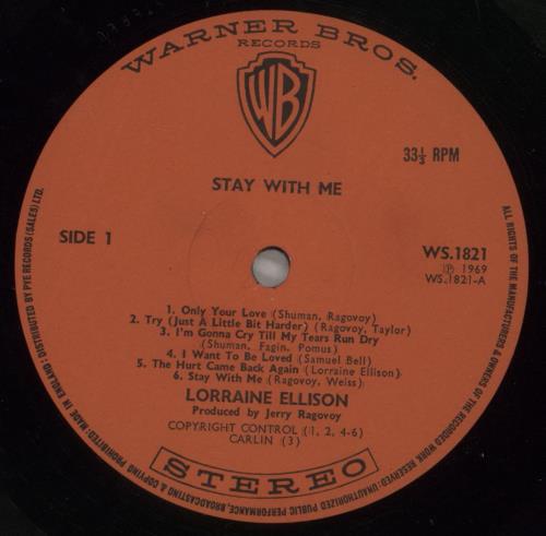 Lorraine Ellison Stay With Me vinyl LP album (LP record) UK LR3LPST889150