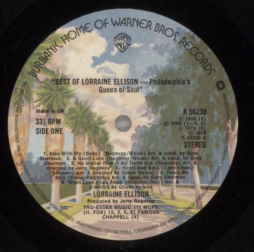 Lorraine Ellison The Best Of Lorraine Ellison vinyl LP album (LP record) UK LR3LPTH877783
