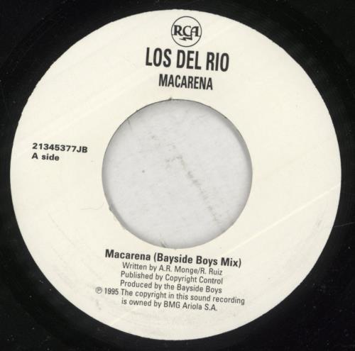 Los Del Rio Macarena 7" vinyl single (7 inch record / 45) UK LDR07MA861257