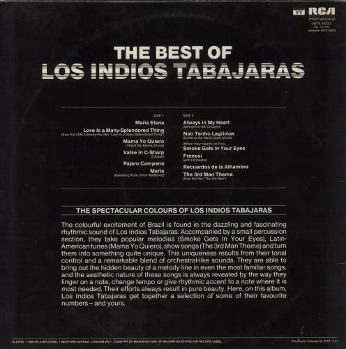 Los Indios Tabajaras The Best Of vinyl LP album (LP record) UK LOTLPTH855945