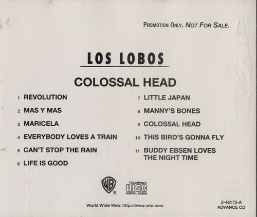 Los Lobos Colossal Head CD album (CDLP) US LOSCDCO478081