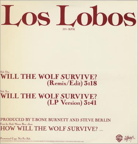 Los Lobos Will The Wolf Survive? 12" vinyl single (12 inch record / Maxi-single) US LOS12WI360256