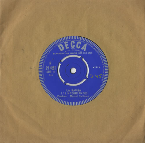 Los Machucambos La Bamba 7" vinyl single (7 inch record / 45) UK LOZ07LA483243