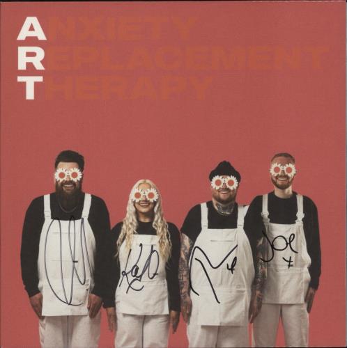 Lottery Winners Anxiety Replacement Therapy - Black Vinyl - Autographed vinyl LP album (LP record) UK 4SULPAN876703