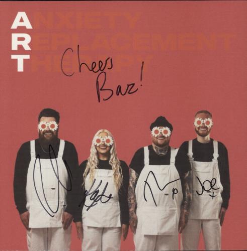 Lottery Winners Anxiety Replacement Therapy - Duck Egg Coloured Vinyl - Autographed vinyl LP album (LP record) UK 4SULPAN876516