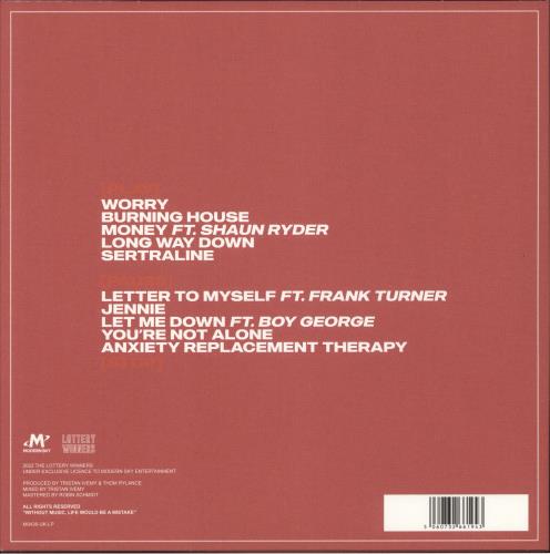 Lottery Winners Anxiety Replacement Therapy - Duck Egg Coloured Vinyl - Autographed vinyl LP album (LP record) UK 4SULPAN876516