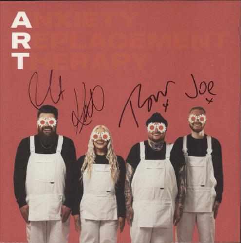 Lottery Winners Anxiety Replacement Therapy - Orange Vinyl - Autographed vinyl LP album (LP record) UK 4SULPAN876520