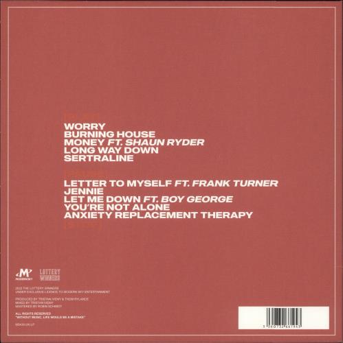 Lottery Winners Anxiety Replacement Therapy - Pink Vinyl - Autographed vinyl LP album (LP record) UK 4SULPAN876705