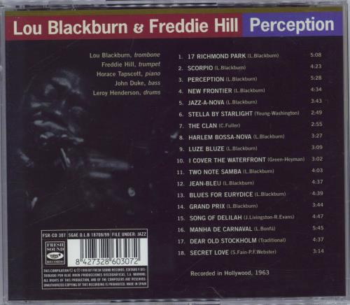 Lou Blackburn Perception CD album (CDLP) Spanish 3OWCDPE768693