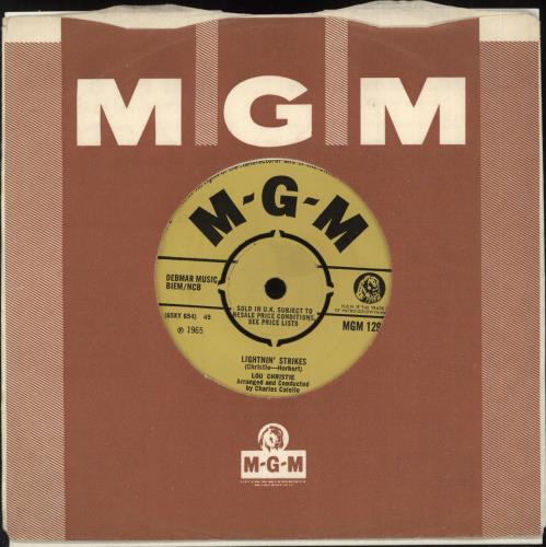 Lou Christie Lightnin' Strikes 7" vinyl single (7 inch record / 45) UK LUQ07LI570562