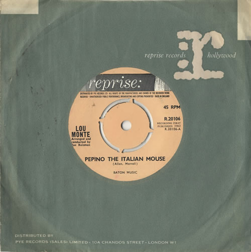 Lou Monte Pepino The Italian Mouse 7" vinyl single (7 inch record / 45) UK LM-07PE482280