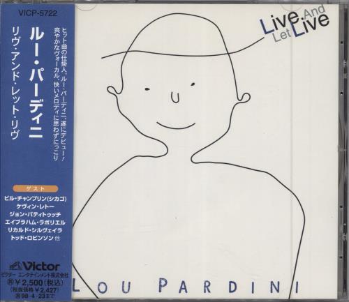Lou Pardini Live And Let Live CD album (CDLP) Japanese 38-CDLI779885