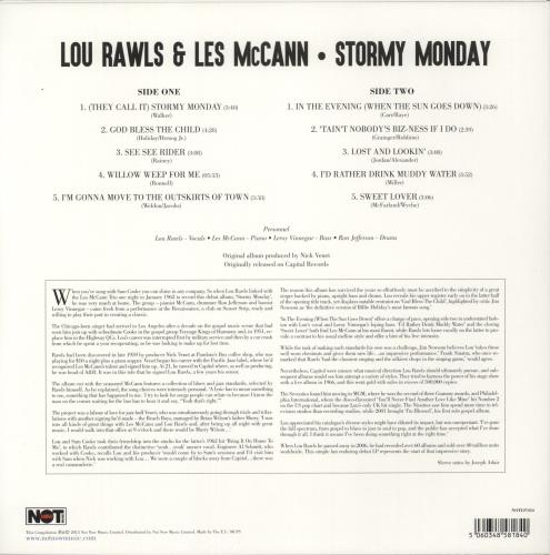 Lou Rawls & Les McCann Ltd Stormy Monday vinyl LP album (LP record) US LRLLPST869425