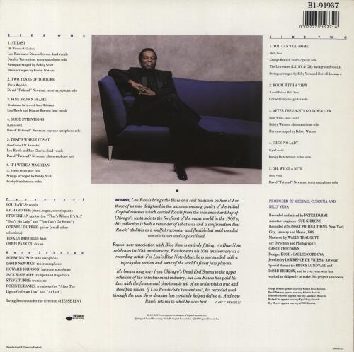 Lou Rawls At Last vinyl LP album (LP record) UK LRWLPAT495011