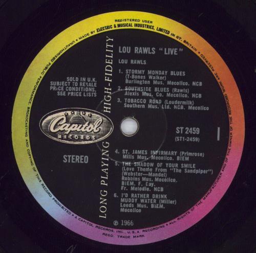 Lou Rawls Live! vinyl LP album (LP record) UK LRWLPLI831662