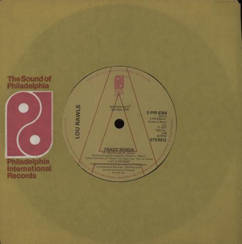 Lou Rawls Trade Winds - A Label 7" vinyl single (7 inch record / 45) UK LRW07TR842977