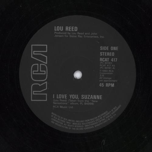 Lou Reed I Love You Suzanne 12" vinyl single (12 inch record / Maxi-single) UK LOU12IL800189