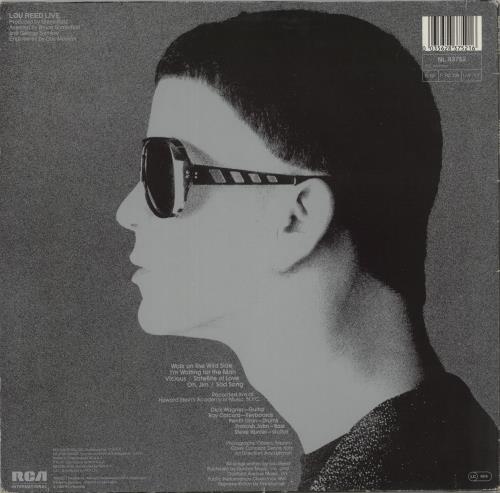 Lou Reed Lou Reed Live vinyl LP album (LP record) German LOULPLO684479