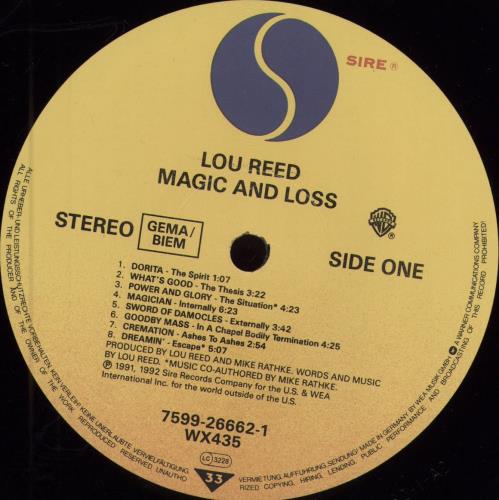 Lou Reed Magic And Loss - Shrink vinyl LP album (LP record) UK LOULPMA780182