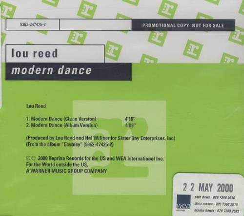 Lou Reed Modern Dance CD single (CD5 / 5") German LOUC5MO154928