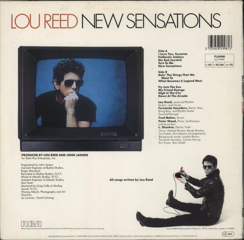 Lou Reed New Sensations - VG vinyl LP album (LP record) German LOULPNE871576