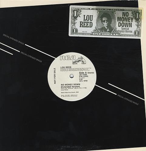 Lou Reed No Money Down 12" vinyl single (12 inch record / Maxi-single) US LOU12NO41376