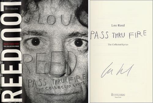 Lou Reed Pass Throu Fire - The Collected Lyrics book US LOUBKPA203981