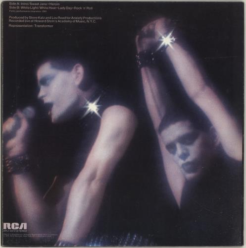 Lou Reed Rock N Roll Animal vinyl LP album (LP record) US LOULPRO336874