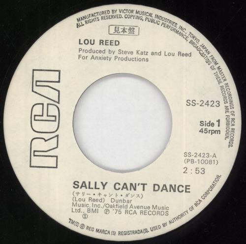 Lou Reed Sally Can't Dance 7" vinyl single (7 inch record / 45) Japanese LOU07SA851227