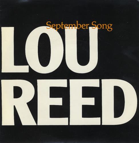 Lou Reed September Song - P/s 7" vinyl single (7 inch record / 45) UK LOU07SE156343