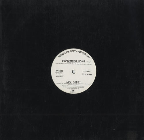 Lou Reed September Song 12" vinyl single (12 inch record / Maxi-single) US LOU12SE391482