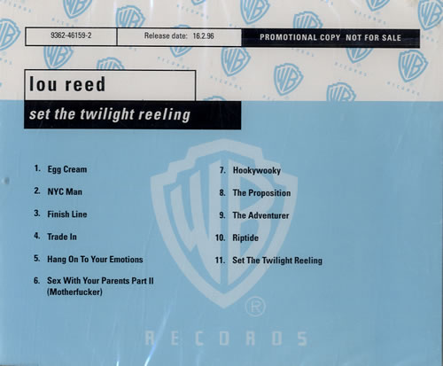 Lou Reed Set The Twilight Reeling CD album (CDLP) UK LOUCDSE64602