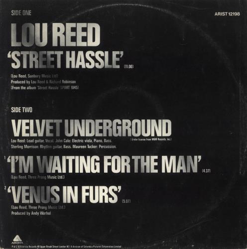 Lou Reed Street Hassle - VG 12" vinyl single (12 inch record / Maxi-single) UK LOU12ST737514