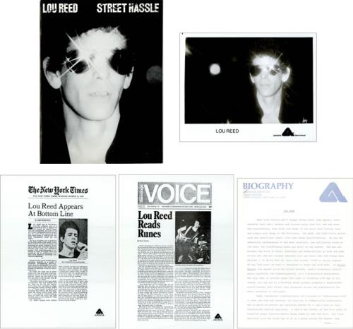 Lou Reed Street Hassle media press pack US LOUPPST459632