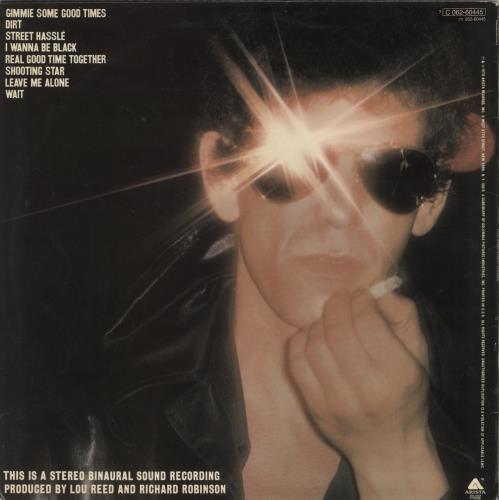 Lou Reed Street Hassle vinyl LP album (LP record) Swedish LOULPST887965