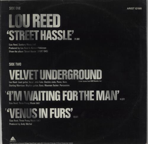 Lou Reed Street Hassle 12" vinyl single (12 inch record / Maxi-single) UK LOU12ST89509