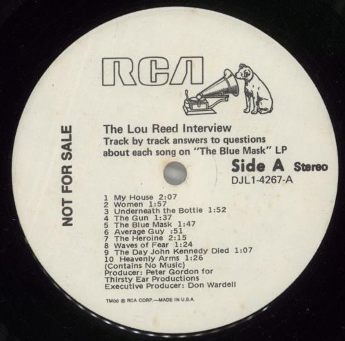 Lou Reed The Lou Reed Interview vinyl LP album (LP record) US LOULPTH876259