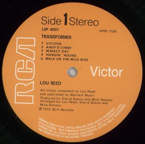 Lou Reed Transformer - 1st - VG vinyl LP album (LP record) UK LOULPTR798325