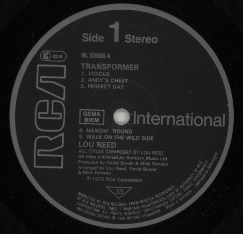 Lou Reed Transformer - Shrink vinyl LP album (LP record) German LOULPTR808688