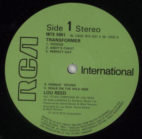 Lou Reed Transformer vinyl LP album (LP record) UK LOULPTR576998