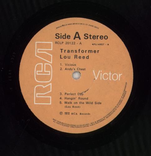 Lou Reed Transformer vinyl LP album (LP record) Greek LOULPTR855688