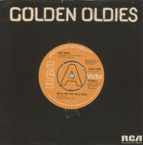 Lou Reed Walk On The Wild Side - A Label 7" vinyl single (7 inch record / 45) UK LOU07WA866623