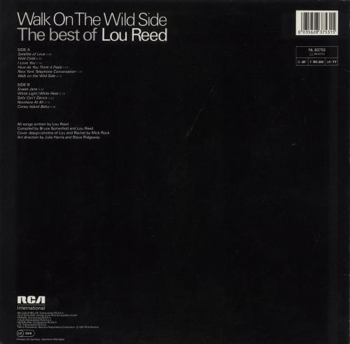 Lou Reed Walk On The Wild Side - The Best Of Lou Reed vinyl LP album (LP record) German LOULPWA280206