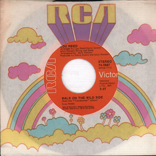 Lou Reed Walk On The Wild Side 7" vinyl single (7 inch record / 45) US LOU07WA635082