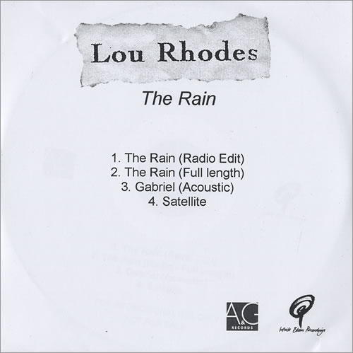 Lou Rhodes The Rain CD-R acetate UK LUHCRTH467105
