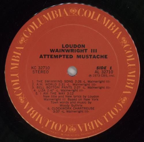 Loudon Wainwright III Attempted Mustache - EX vinyl LP album (LP record) US LWWLPAT694124