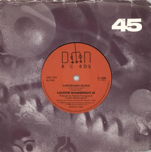 Loudon Wainwright III Cardboard Boxes 7" vinyl single (7 inch record / 45) UK LWW07CA720089