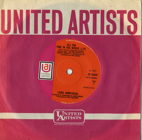 Louis Armstrong All The Time In The World 7" vinyl single (7 inch record / 45) UK LOA07AL557377