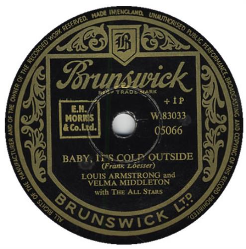 Louis Armstrong Baby, It's Cold Outside 78rpm shellac record UK LOA78BA396915
