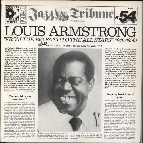 Louis Armstrong From The Big Band To The All Stars (1946-1956) 2-LP vinyl record set (Double LP Album) French LOA2LFR804737